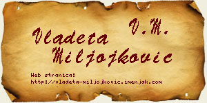 Vladeta Miljojković vizit kartica